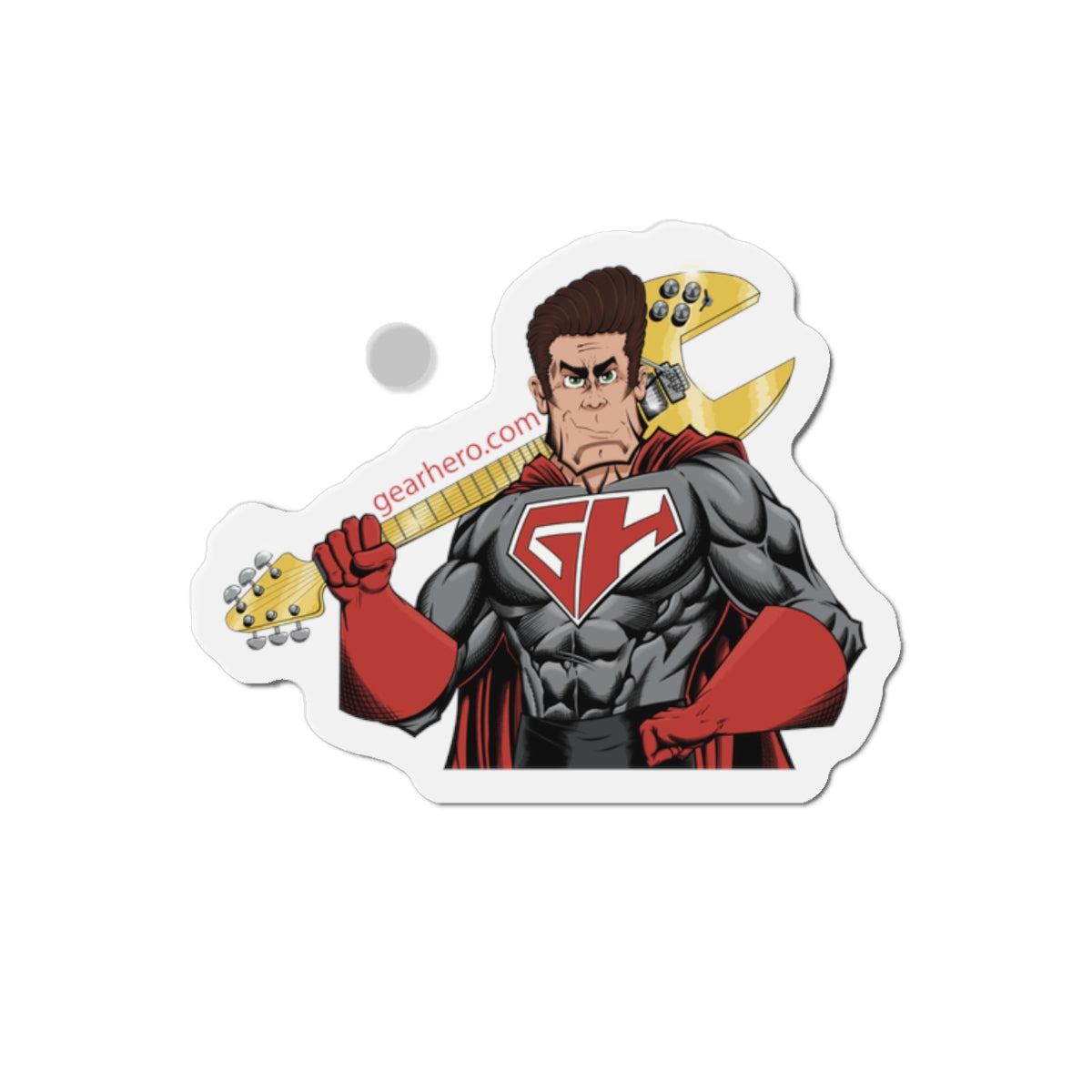 Golden Guitar Hero Die-Cut Magnets