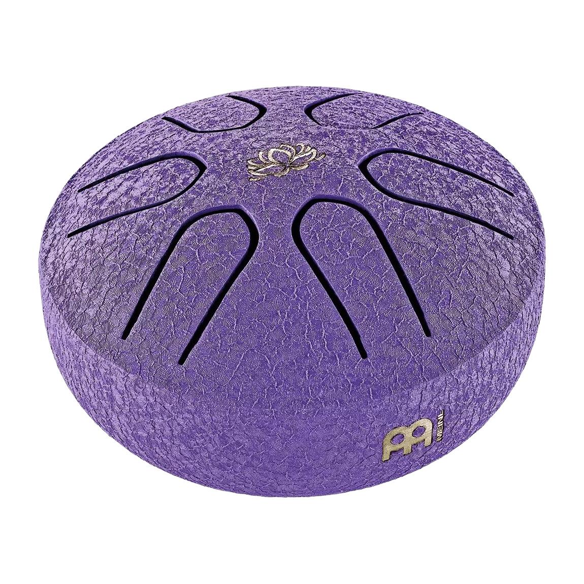 Meinl PSTD1PLF 3 Inch Pocket Steel Tongue Drum, A Major, Lotus Flower, Purple