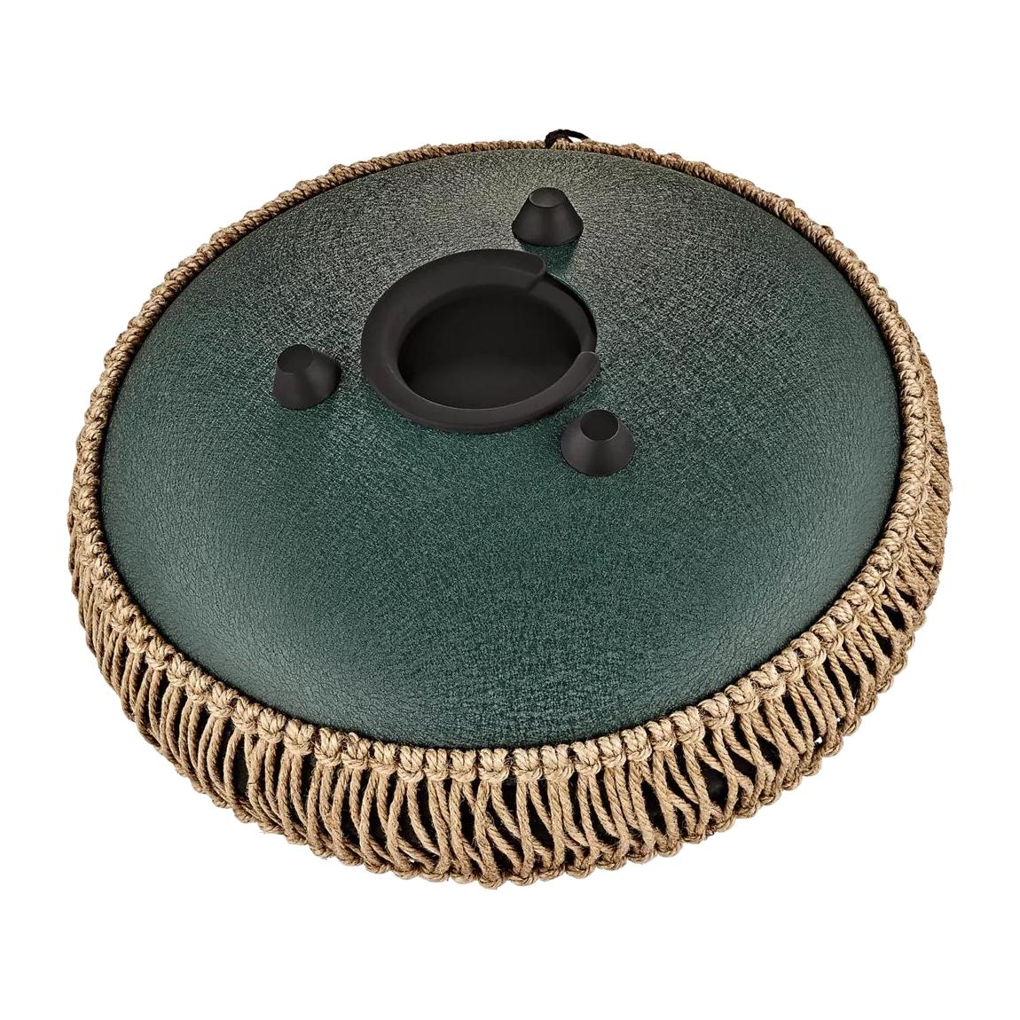 Meinl MOSTD4DG 8 Note Octave Steel 10", F# Minor Tongue Drum w/Mallets And Case, Dark Green
