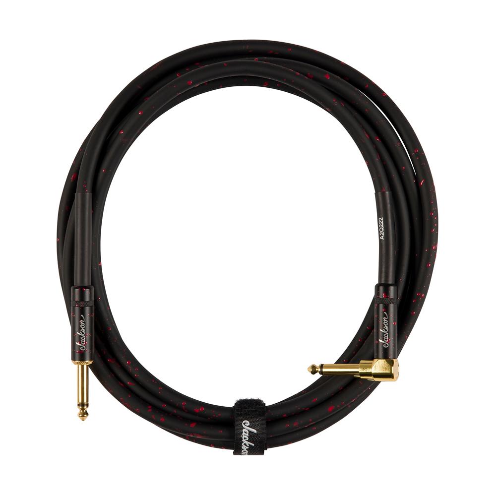 Jackson High Performance 1/4 Inch Instrument Cable 10.93 FT Straight/Angled, Black and Red