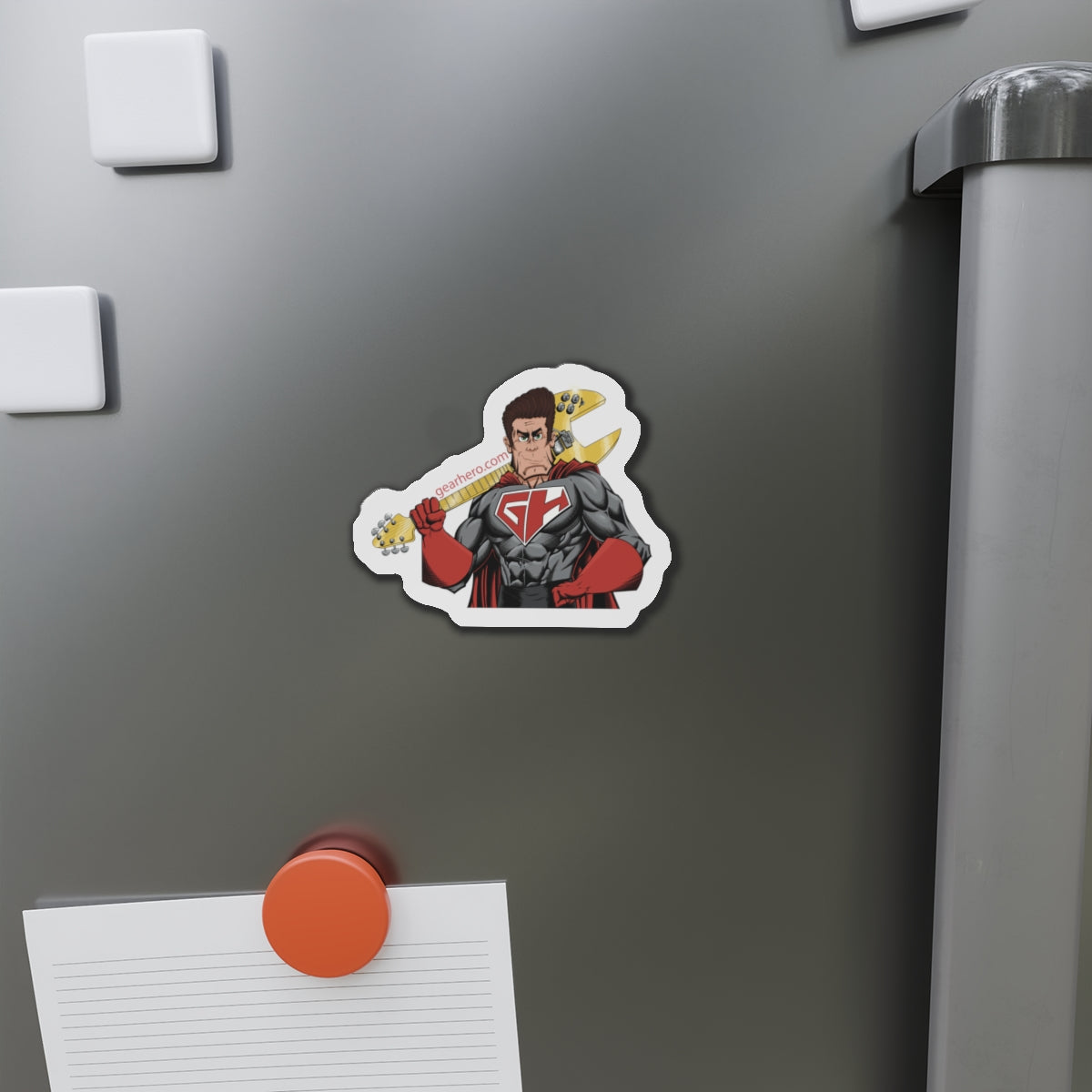 Golden Guitar Hero Die-Cut Magnets