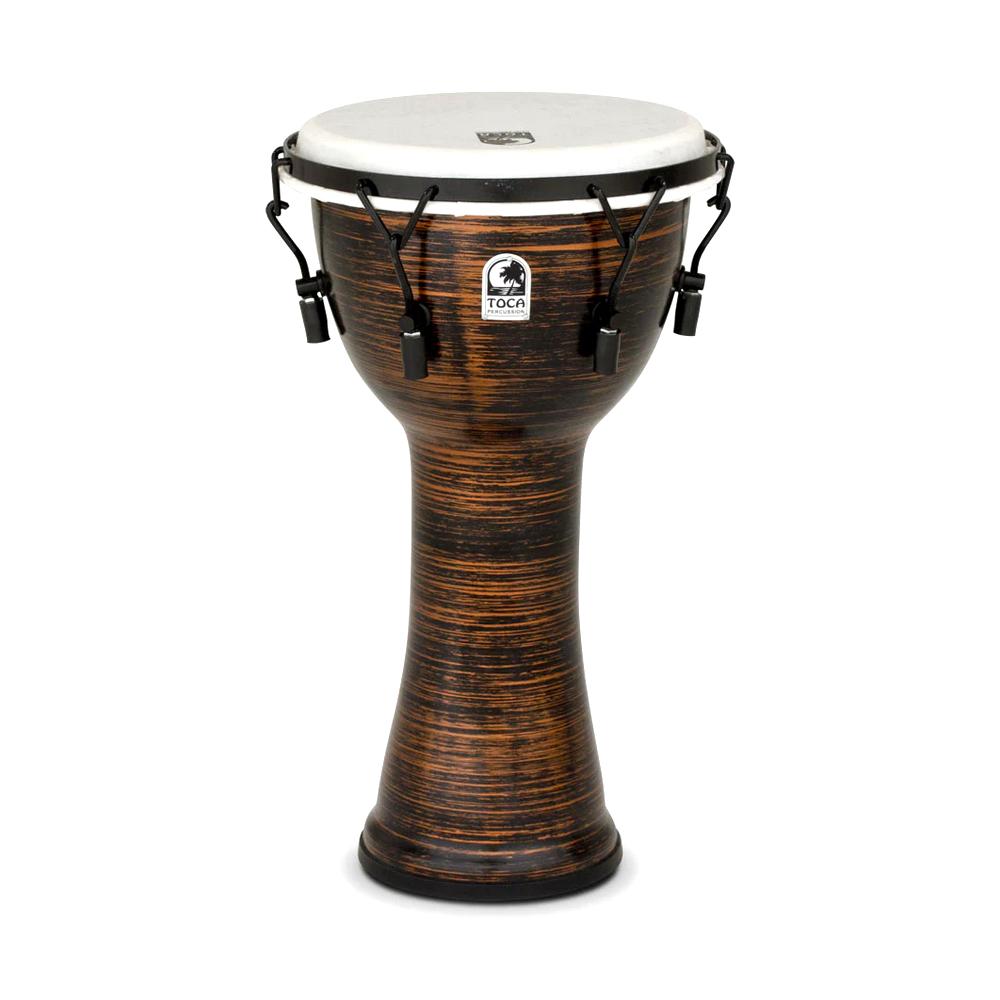 Toca TF2DM-10SC Freestyle II Mechanically Tuned 10 Inch Djembe, Copper Spun Finish