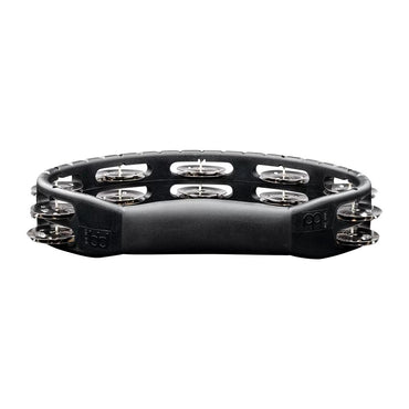 Meinl Percussion HTMT1BK Handheld ABS Plastic Tambourine with Guiro Style Frame, Single Row Steel Jingles,Black