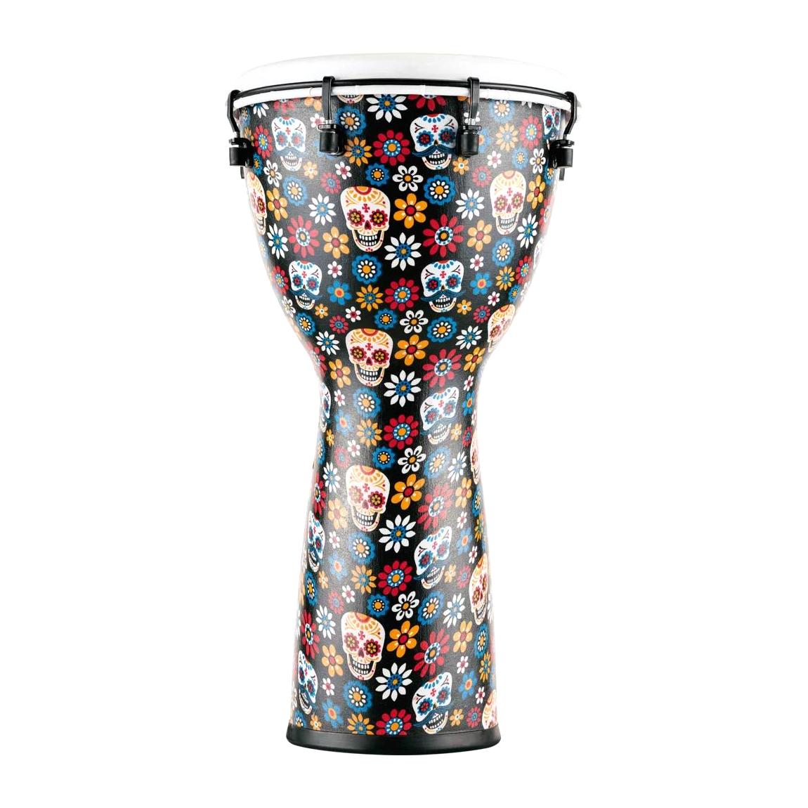 Meinl Percussion ADJ12-DA 12" Synthetic Djembe w/Synthetic Head, Day Of The Dead