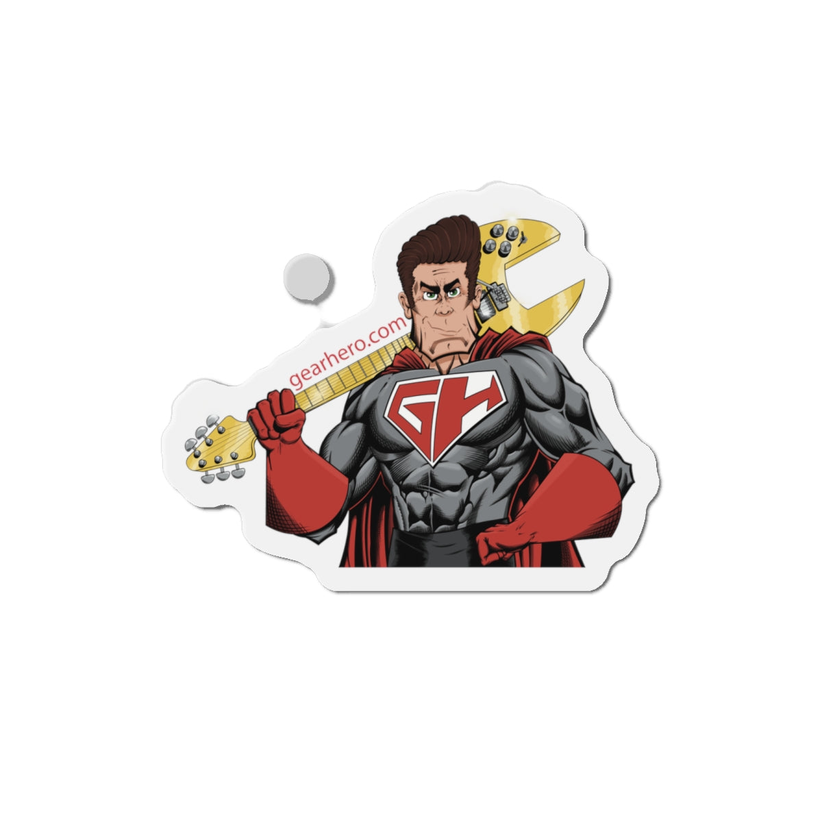 Golden Guitar Hero Die-Cut Magnets