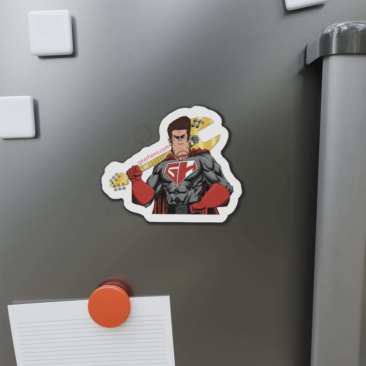 Golden Guitar Hero Die-Cut Magnets