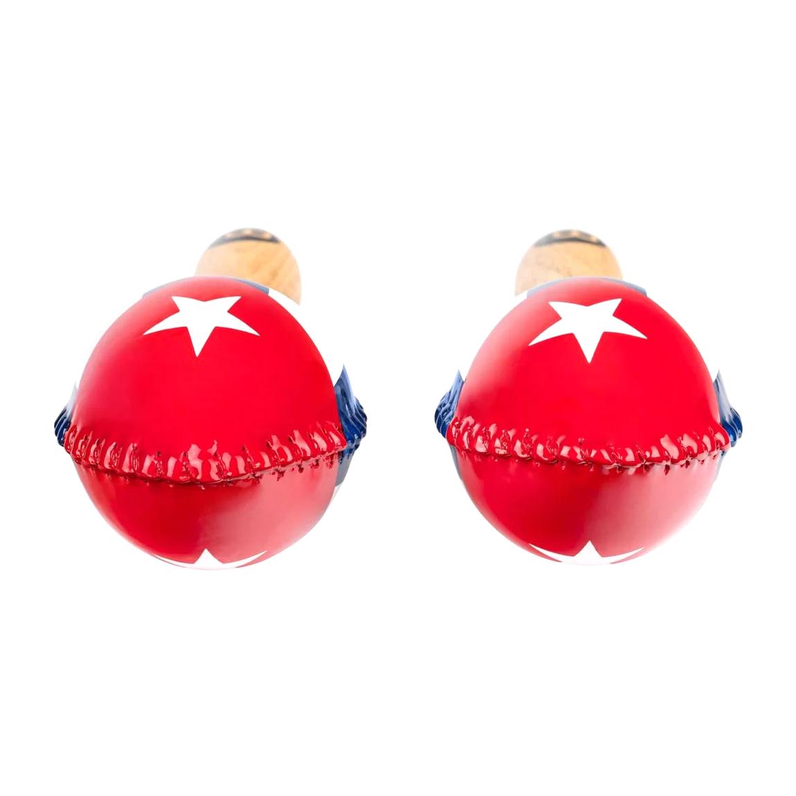 Meinl Percussion MSM3CU Traditional Rawhide Maracas, Cuba Flag