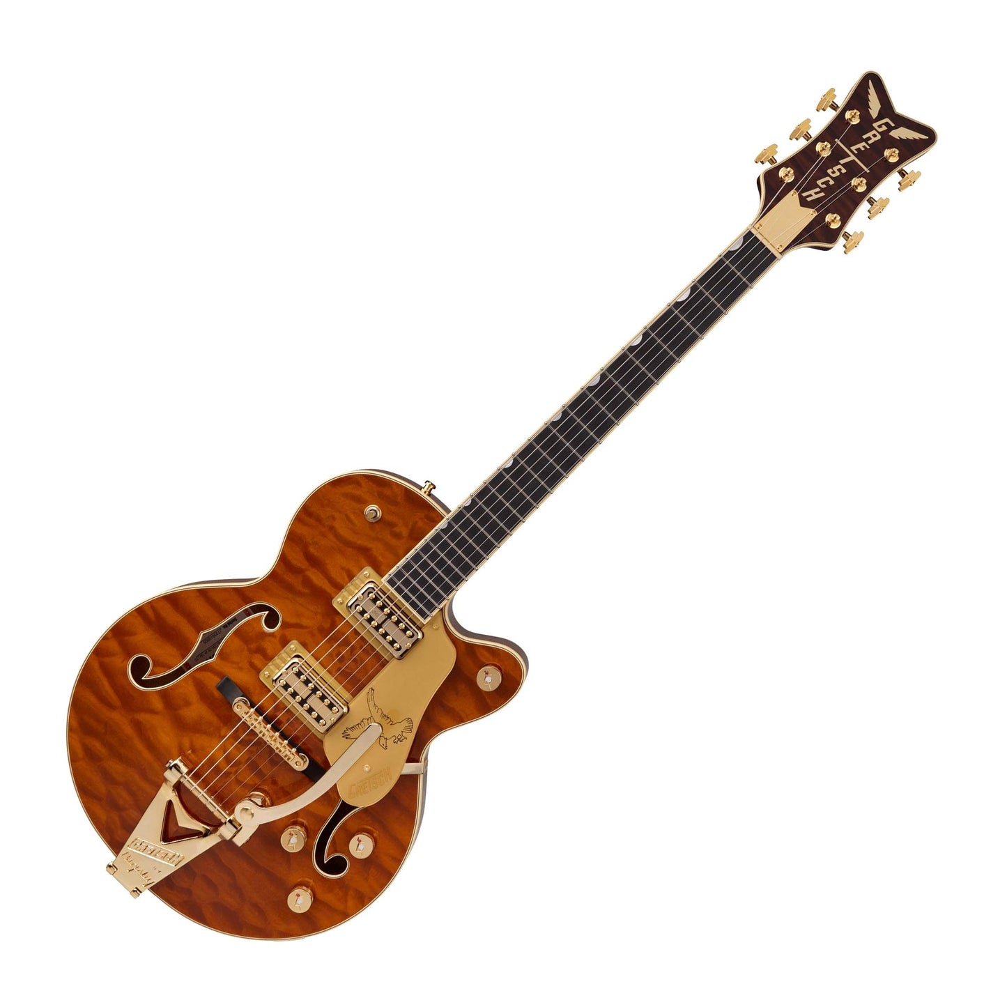 Gretsch Limited Edition Falcon Jr. Center Block Semi-Hollow Electric Guitar w/Bigsby, Roundup Orange