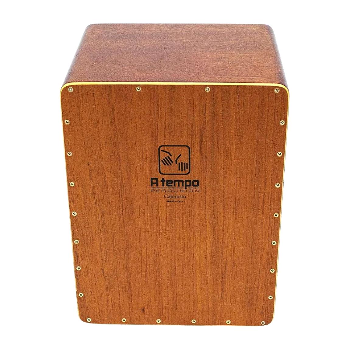 A Tempo Percussion CJ-CCITO-30 El Cajoncito 3/4 Size Hardwood Cajon, Glossy Mohena