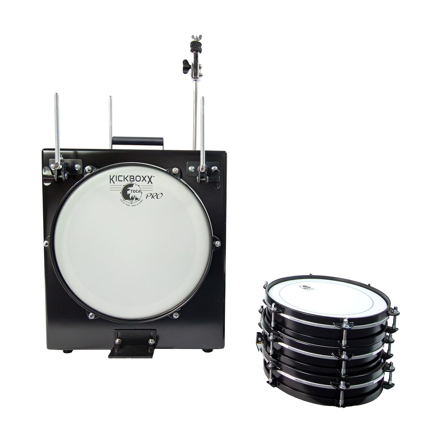 Toca Kickboxx Pro Suitcase Travel Drum Set, Black (Gear Hero Exclusive)