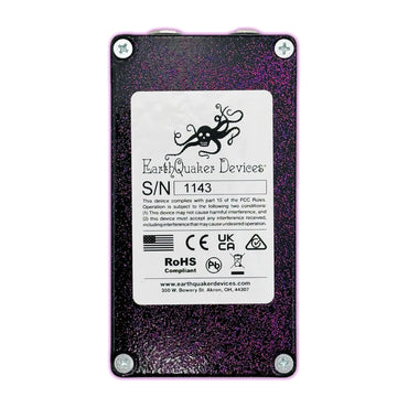 EarthQuaker Devices Chelsea Low-end Fuzz Driver Pedal, Purple Sparkle (Gear Hero Exclusive)