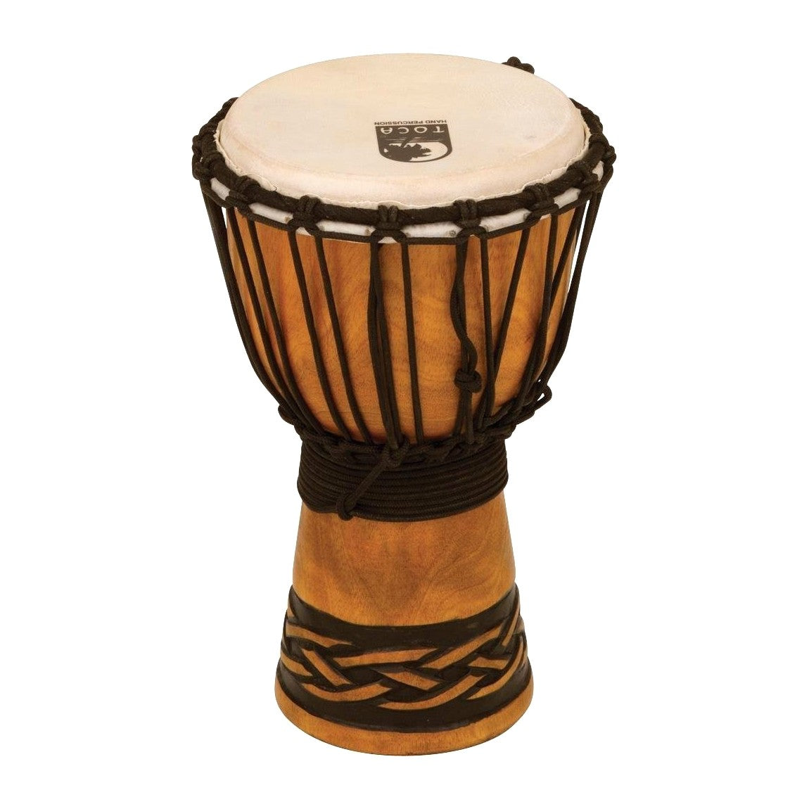 Toca TODJ-7CK Origins Series Rope Tuned Wood 7-Inch Djembe, Celtic Knot Finish