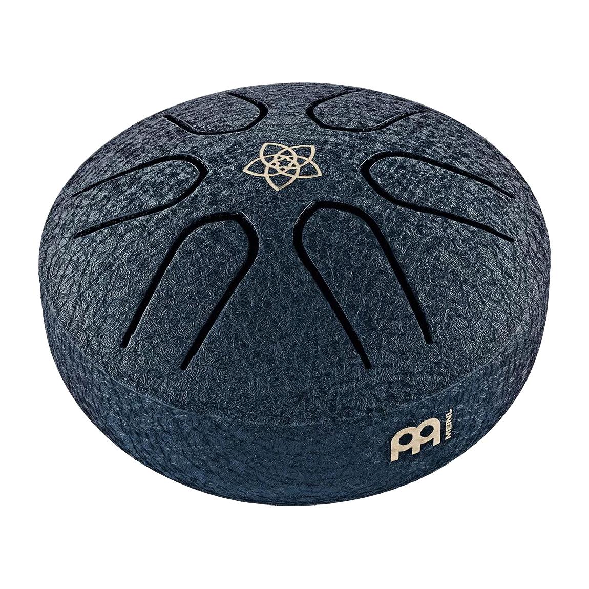 Meinl PSTD2NBVF 3 Inch Pocket Steel Tongue Drum, A Major, Venus Flower, Navy Blue