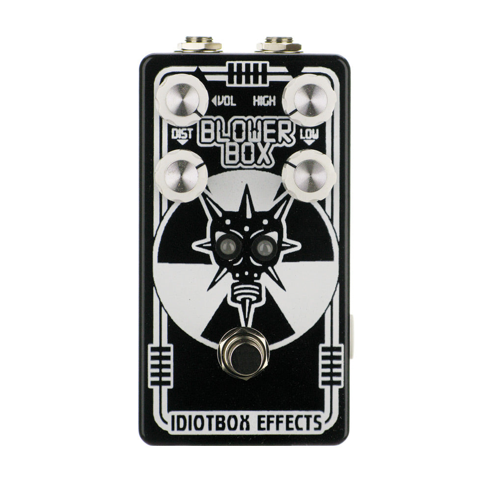 blower box pedal Idiotbox Blower Box Bass Distortion, Black/White (Gear Hero Exclusive)