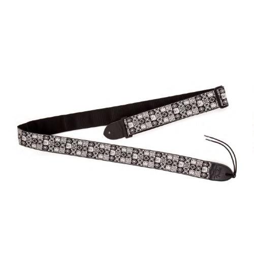 Fender 2-Inch Hootenanny Woven Strap, Grey/Black