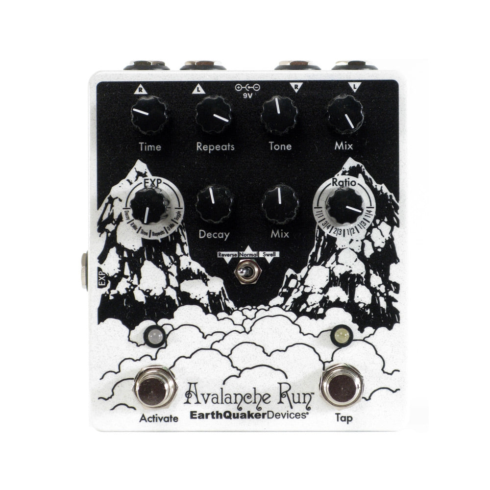 EarthQuaker Devices Avalanche Run V2 Stereo Delay Reverb, White (Gear Hero Exclusive)