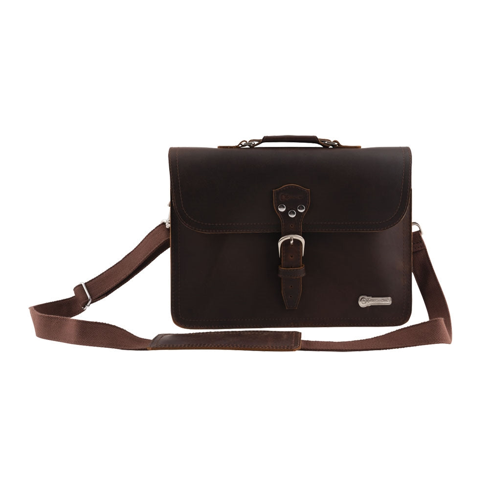 Charvel Leather Laptop Bag, Brown (Limited Edition)