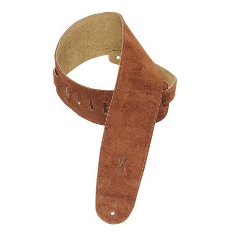 Levy's 3.5" Suede Guitar Strap, Rust