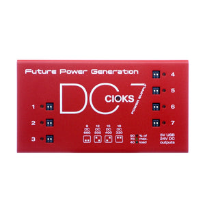 CIOKS DC7 Pedal Power Supply, Red (Gear Hero Exclusive)