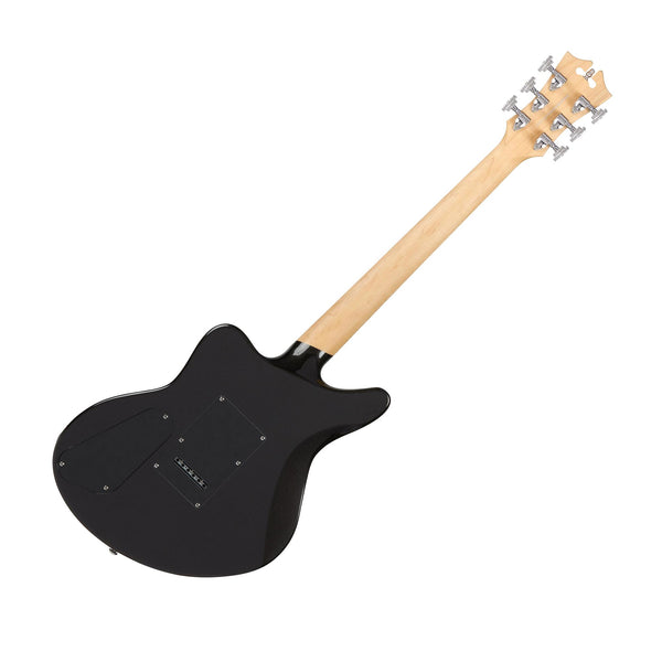 D'Angelico DAPBEDBLFCTR Premier Premier Bedford Series Electric Guitar, Black Flake