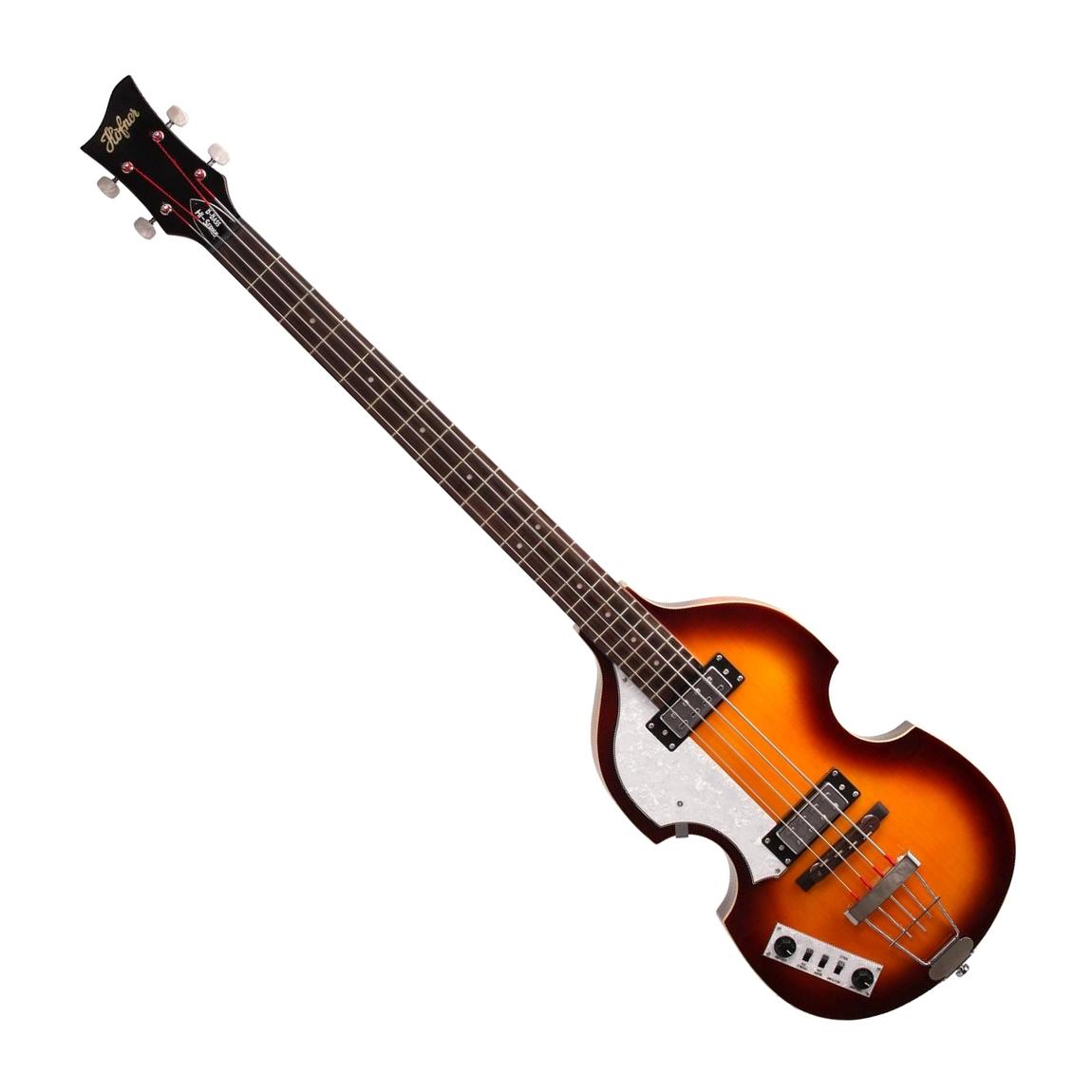 Hofner HI-BB-L-SB Ignition Left-Handed Electric Violin Bass, Sunburst