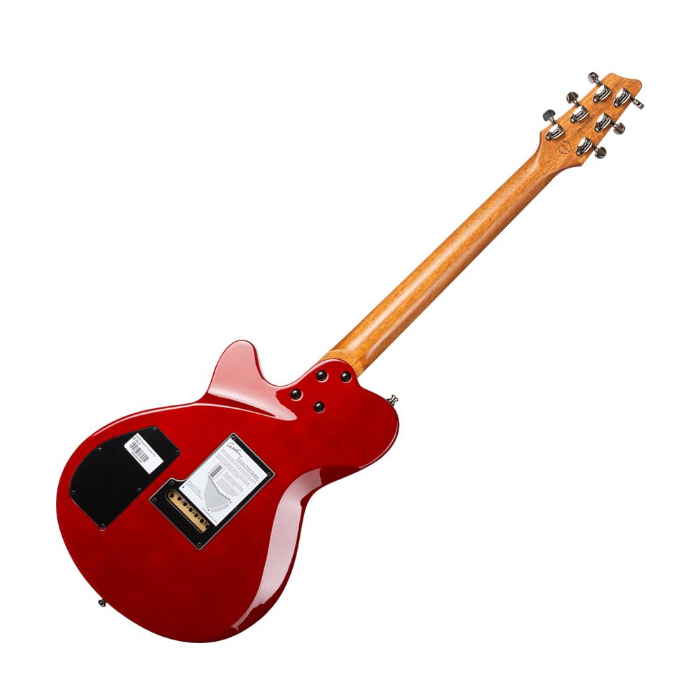 Godin DS-1 Daryl Stuermer Signature Electric Guitar, Trans Red Flame High Gloss