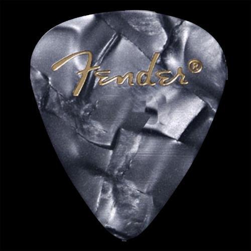 Fender 351 Premium Guitar Picks, 12 Pack, Black Moto, Thin