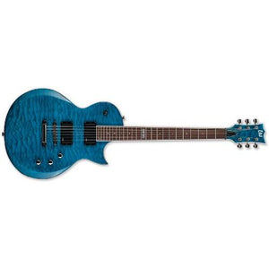 ESP LTD EC200QM Electric Guitar (See Thru Blue)