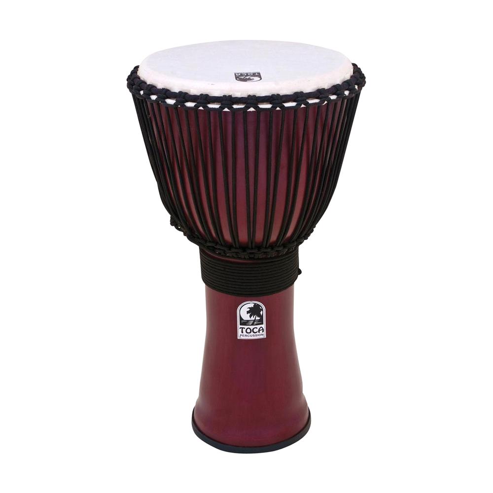 Toca TF2DJ-12R Freestyle II Rope Tuned 12-Inch Djembe, Dark Red Finish