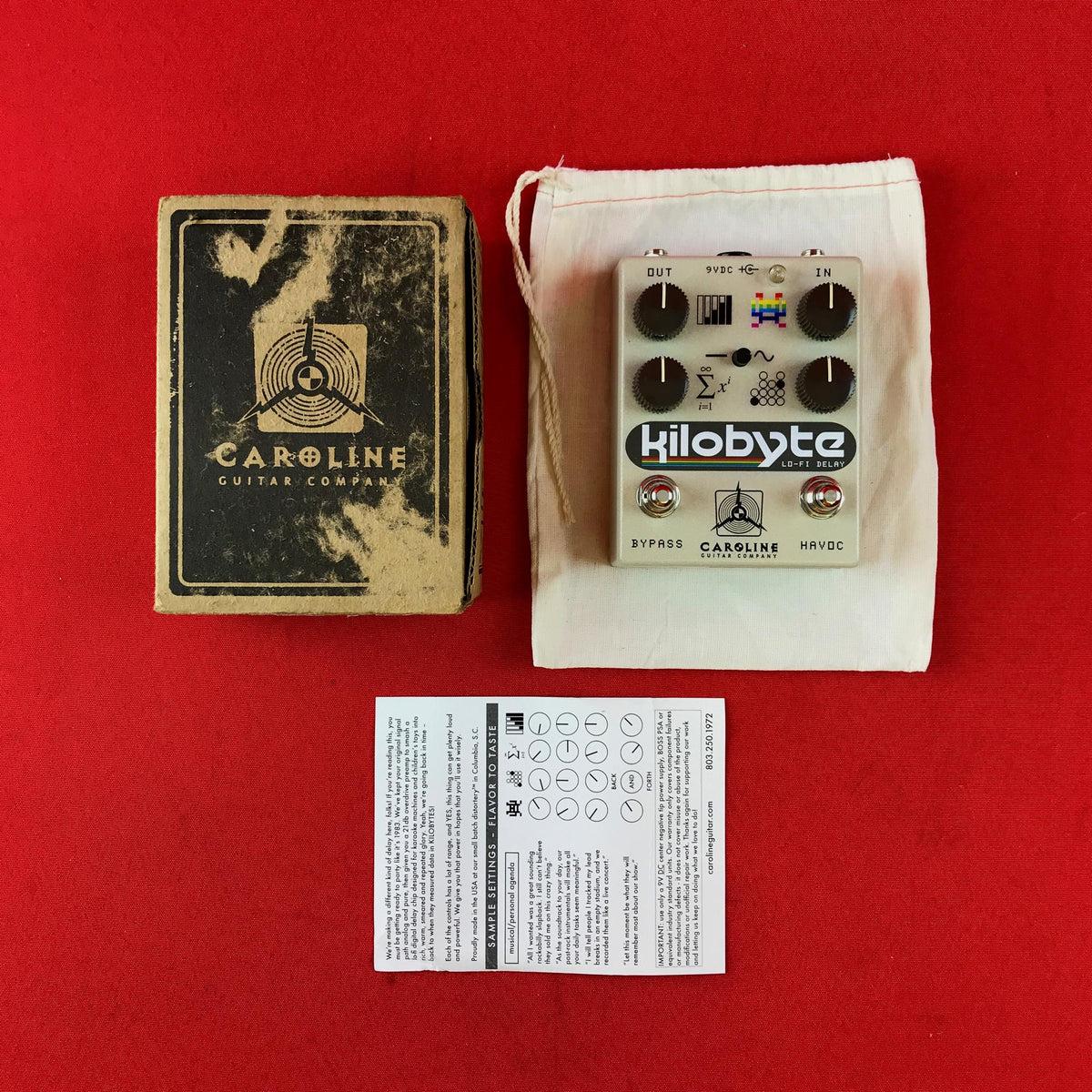 [USED] Caroline Kilobyte LoFi Delay, Limited "64" Graphic guitar