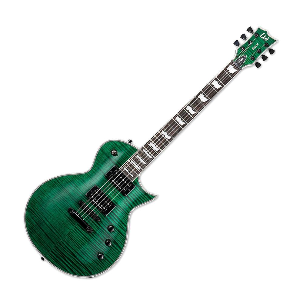 esp gear ESP LTD EC-1000FM Electric Guitar, See Thru Green