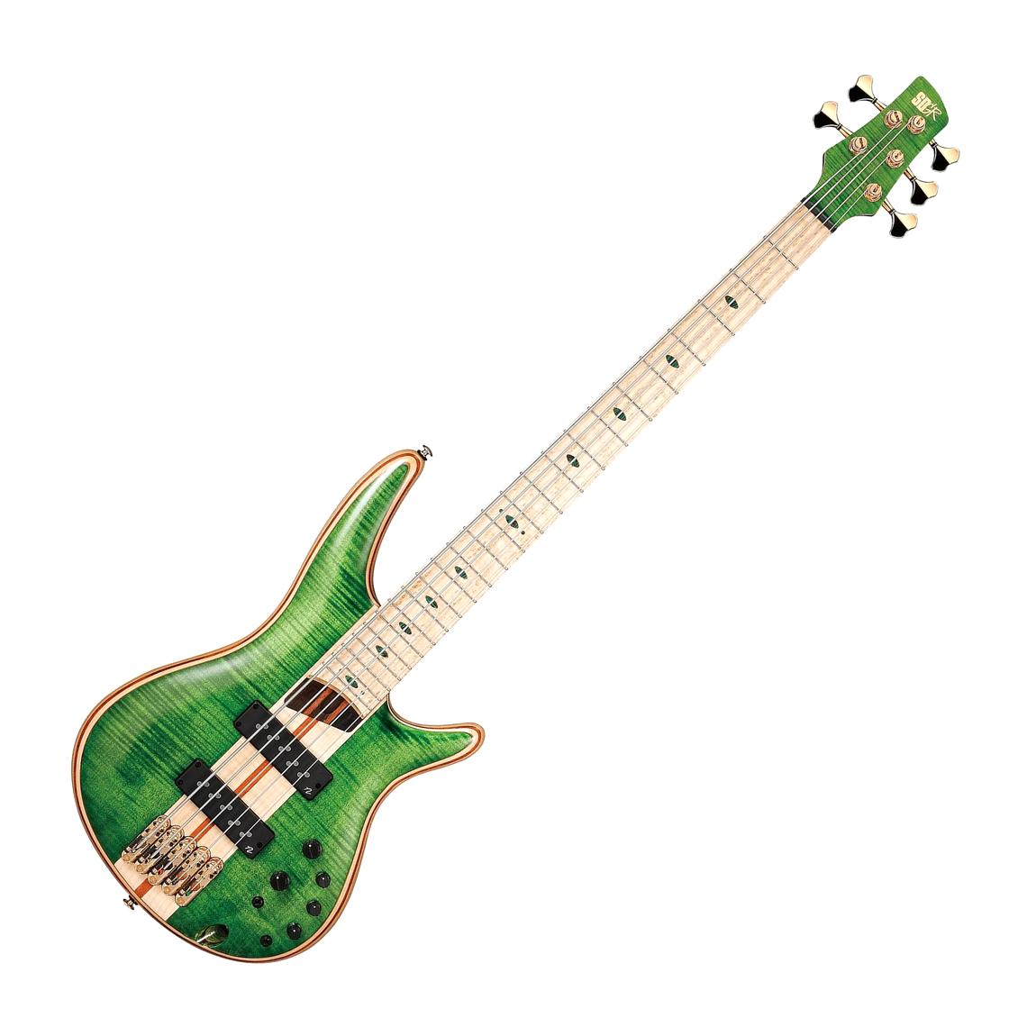 Ibanez SR5FMDXEGL SR Series Bass Guitar w/Gig Bag, Emerald Green Low Gloss
