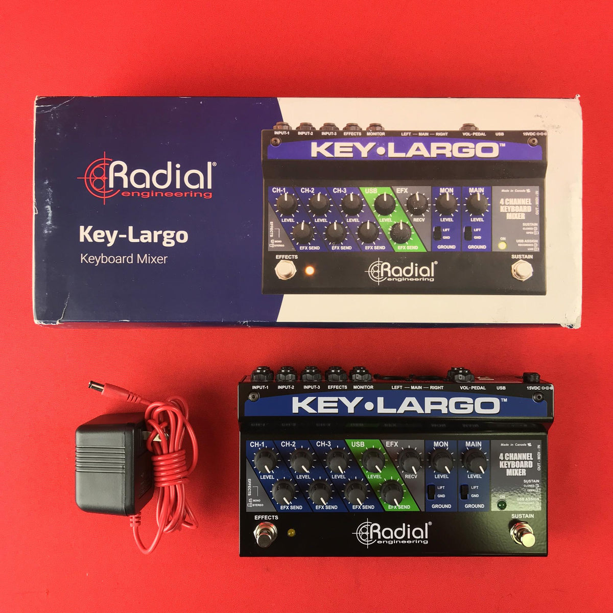 [USED] Radial Key Largo Keyboard Mixer with Balanced DI Outs guitar