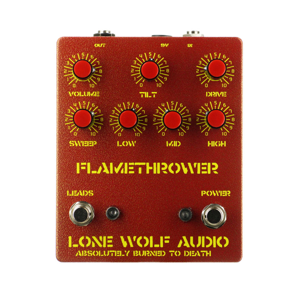 high gain guitar pedals Lone Wolf Audio Flamethrower High Gain Preamp Distortion – Gear Hero
