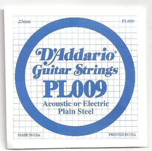 D'Addario PL009 Plain Steel Guitar Single String, .009
