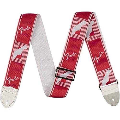 Fender 2" Custom Color Fender Monogrammed Strap - Candy Apple Red