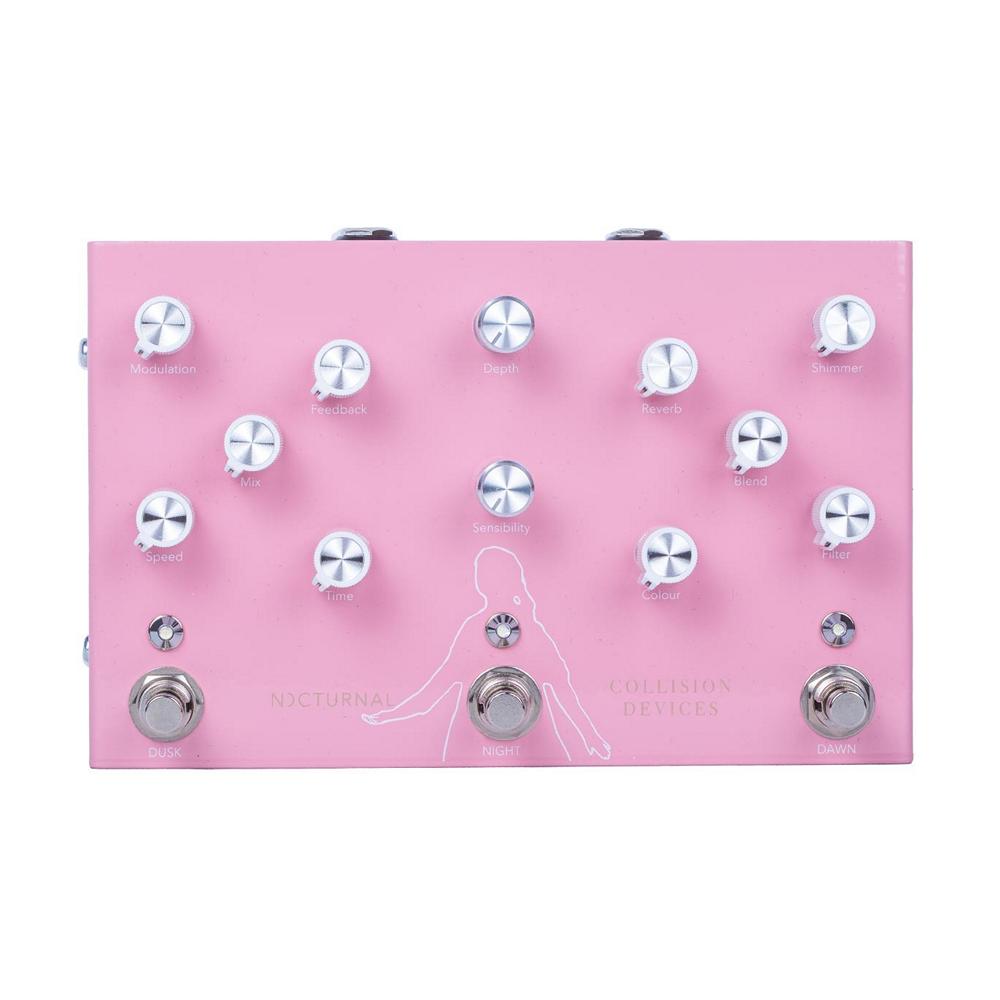 Collision Devices Nocturnal Delay Tremolo, Pink (Limited Edition) guitar pedals for any genre