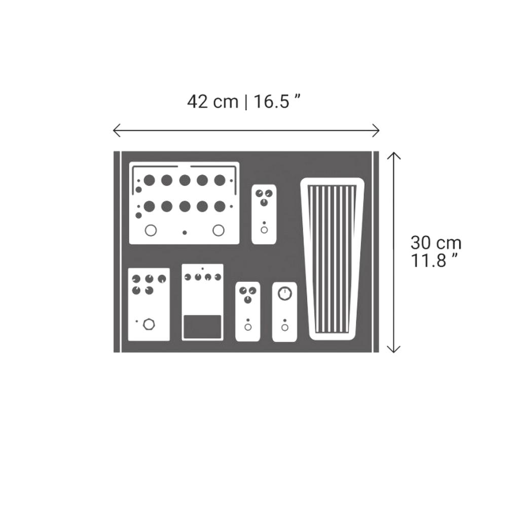 Aclam PB0006-000200 XS2 Smart Track Free Routing 16.5" x11.8" Pedal Board w/Softcase