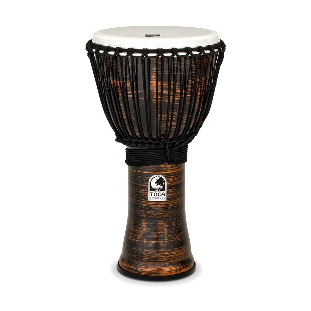 Toca TF2DJ-12SC Freestyle II Rope Tuned 12-Inch Djembe, Copper Spun