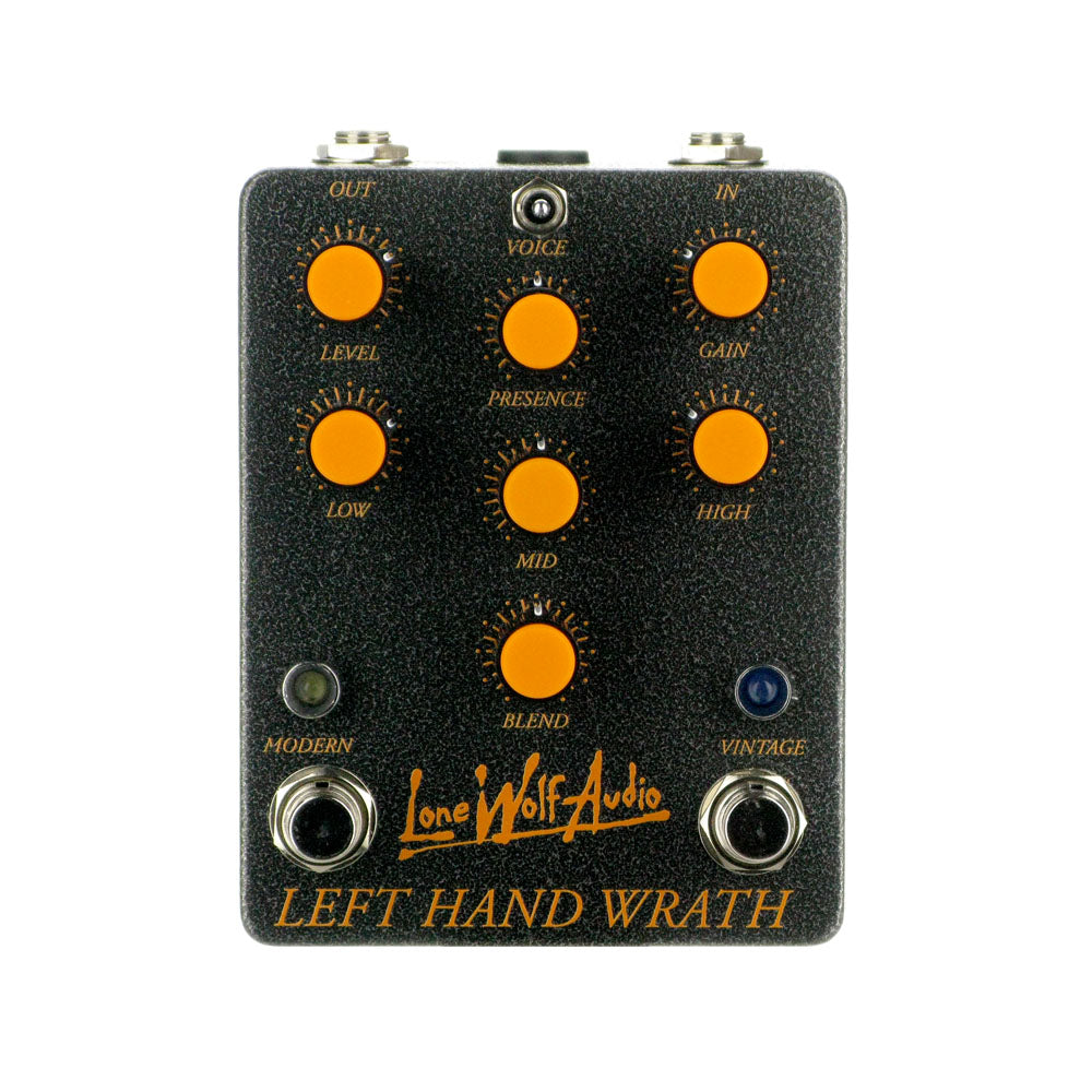 left hand wrath pedal Lone Wolf Audio Left Hand Wrath Distortion V3, Hammered Gray