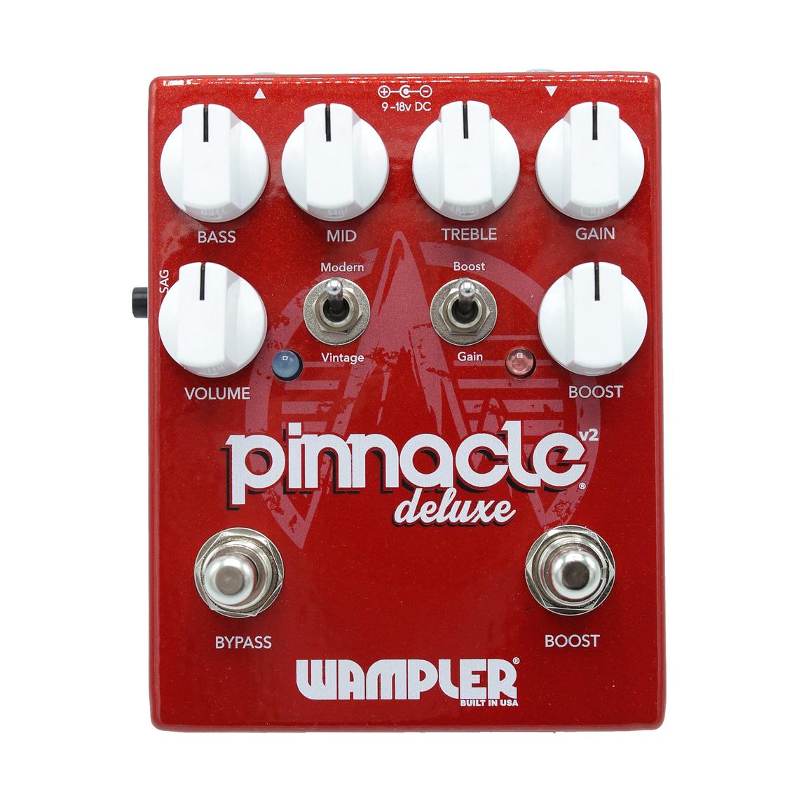 Wampler Pinnacle Deluxe V2 Distortion/Boost guitar pedals for any genre