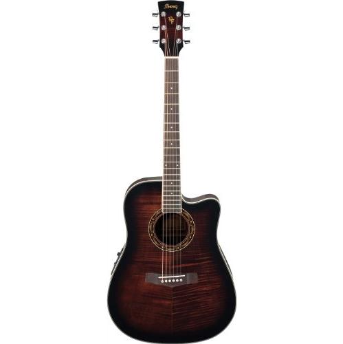 Ibanez PF28ECEDVS PF Series Acoustic/Elec Guitar in Dark Violin Sunburst