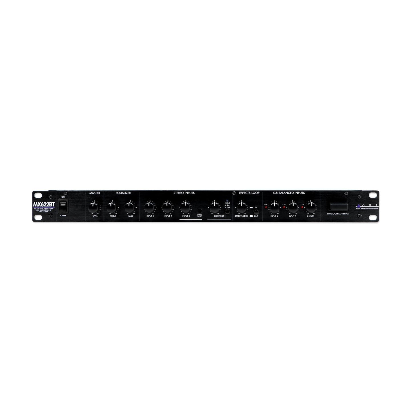 ART MX622BT 6-channel Stereo Mixer w/Bluetooth and Effects Loop