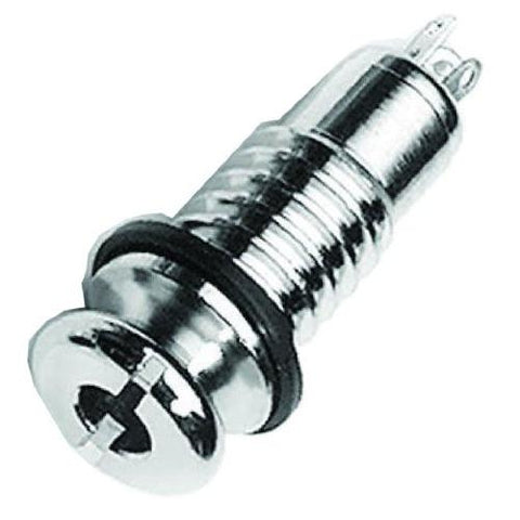 Mighty Mite MM112 1/4" Chrome Barrel End Pin Input Jack