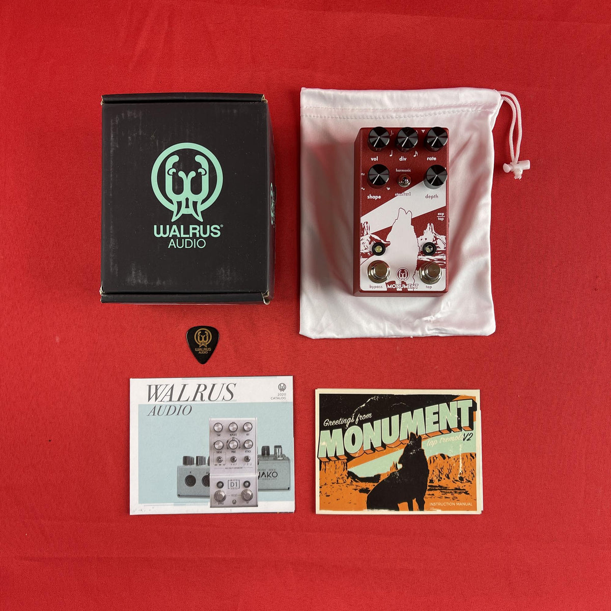 [USED] Walrus Audio Monument V2 Tap Tremolo, Red (Gear Hero Exclusive