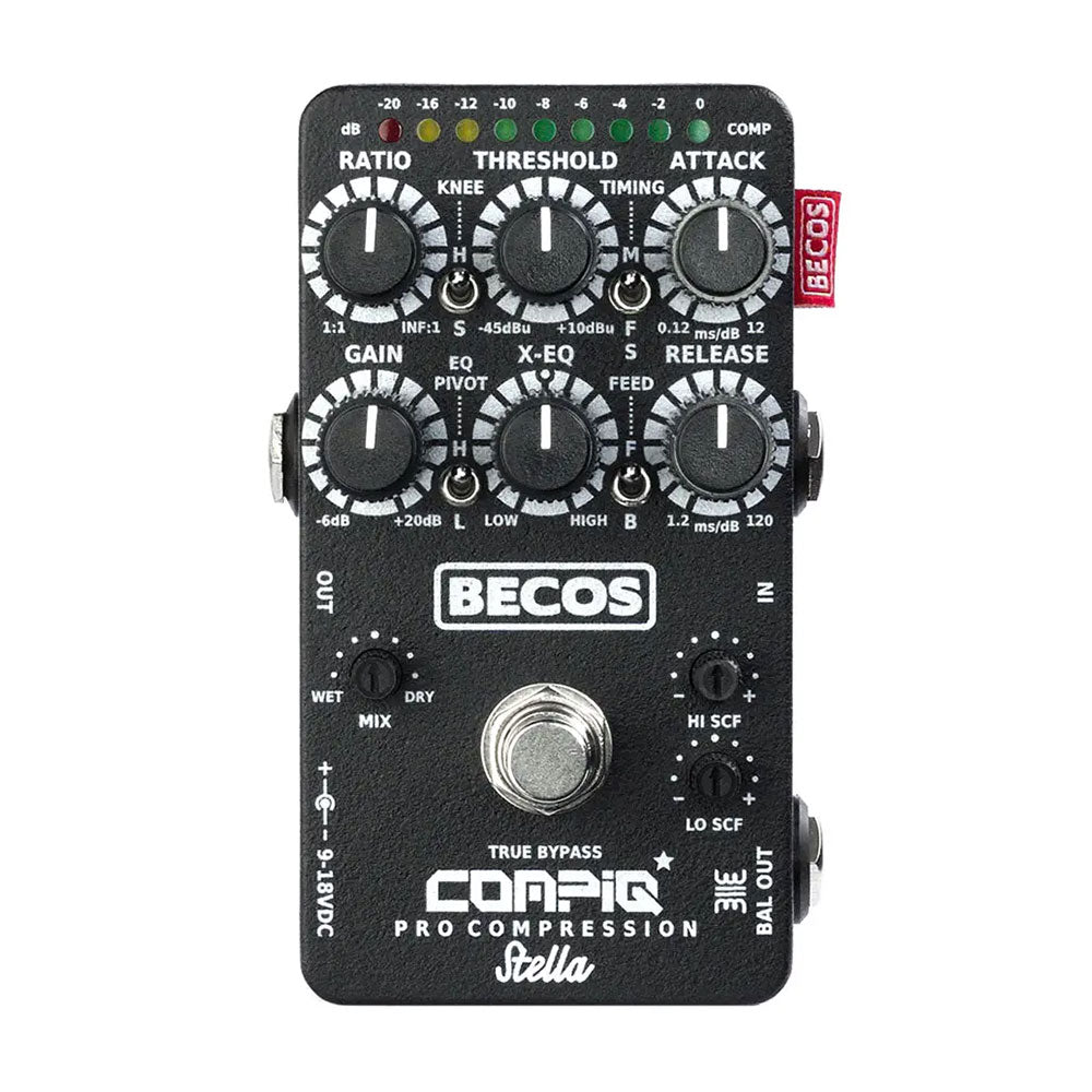 BECOS FX CompIQ STELLA Pro Compressor with DITOS DI for Guitar and Bass