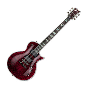 ESP LTD EC-1000QM Electric Guitar, See Thru Black Cherry