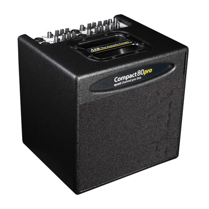 AER Compact 80 Pro 80W 1x8" 4-Channel Acoustic Guitar Combo Amplifier w/Gig Bag