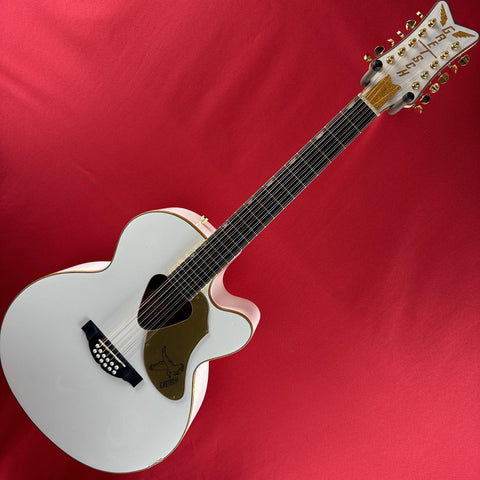 [USED] Gretsch G5022CWFE-12 Rancher Falcon 12-String Acoustic-Electric Guitar, White (See Description)