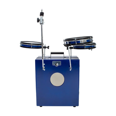 Toca Kickboxx Pro Suitcase Travel Drum Set, Blue